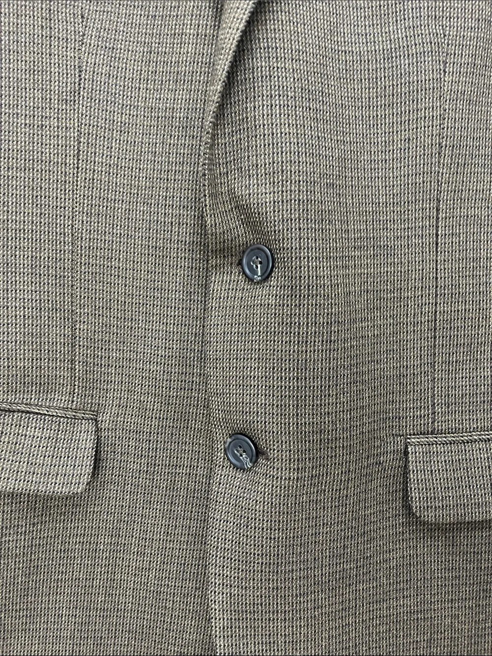Vintage Chaps Brown Textured Tweed Wool Two-Button Sport Coat - Size 44R